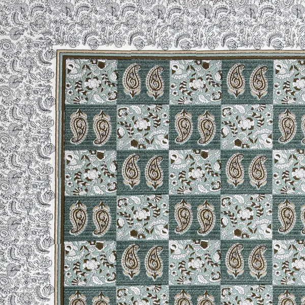 Green_Cotton__Bedsheet_For_Home_And_Decor_100_X_108_Inch