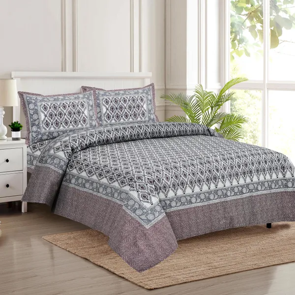 Grey__Cotton__Bedsheet_For_Home_And_Decor_100_X_108_Inch