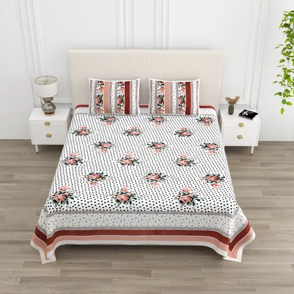 Red_Cotton__Bedsheet_For_Home_And_Decor_100_X_108_Inch