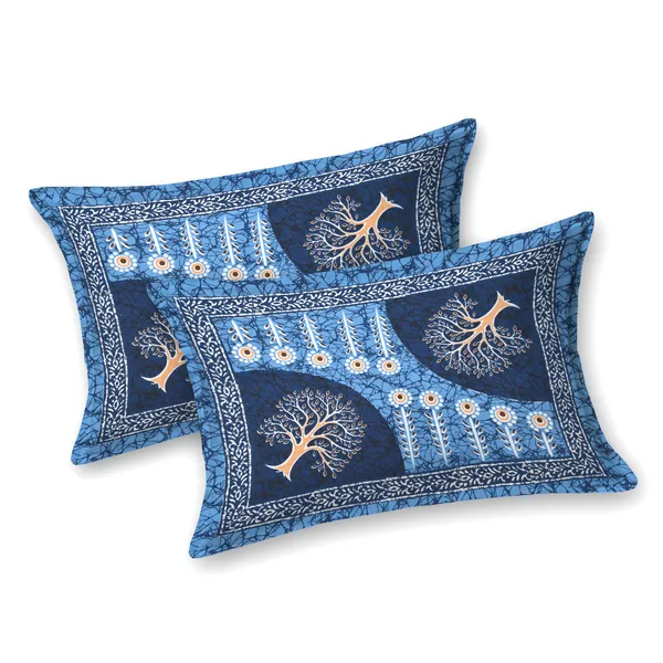 Blue_Cotton__Bedsheet_For_Home_And_Decor_100_X_108_Inch
