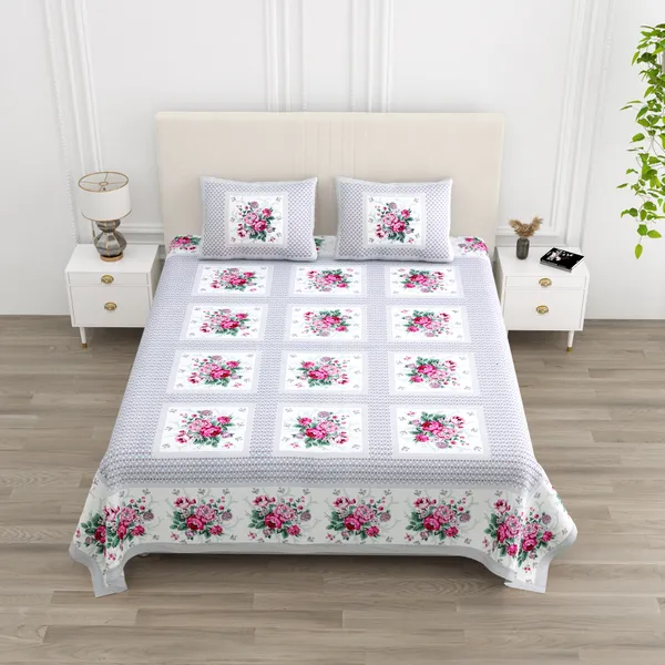 Pink_Cotton__Bedsheet_For_Home_And_Decor_100_X_108_Inch