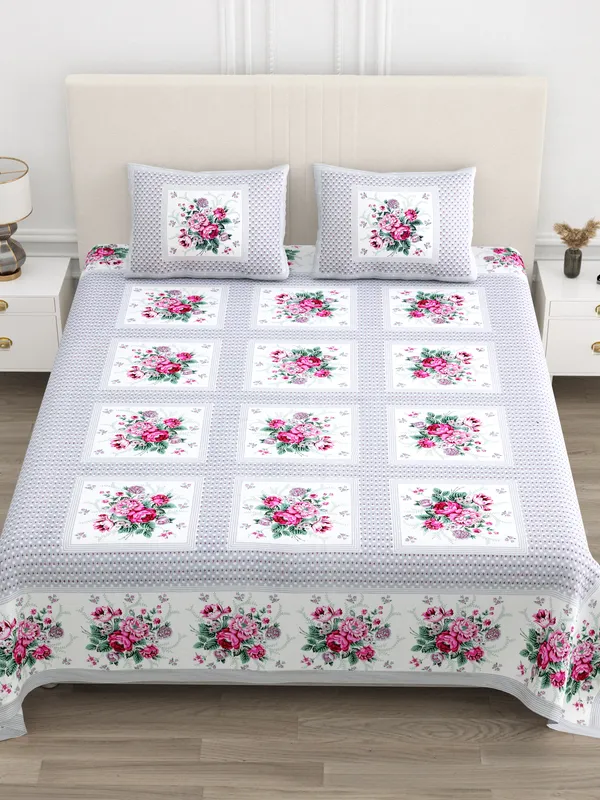 Pink_Cotton__Bedsheet_For_Home_And_Decor_100_X_108_Inch