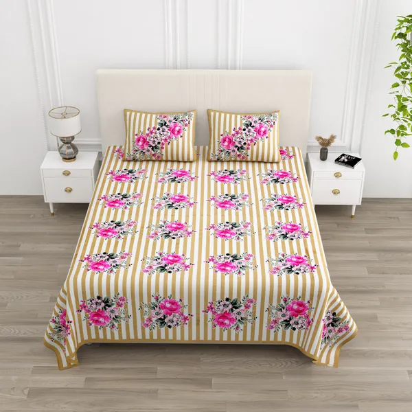 Red_And_Pink_Cotton__Bedsheet_For_Home_And_Decor_100_X_108_Inch