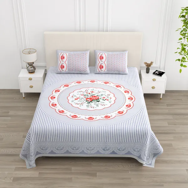 Orange_Cotton__Bedsheet_For_Home_And_Decor_100_X_108_Inch