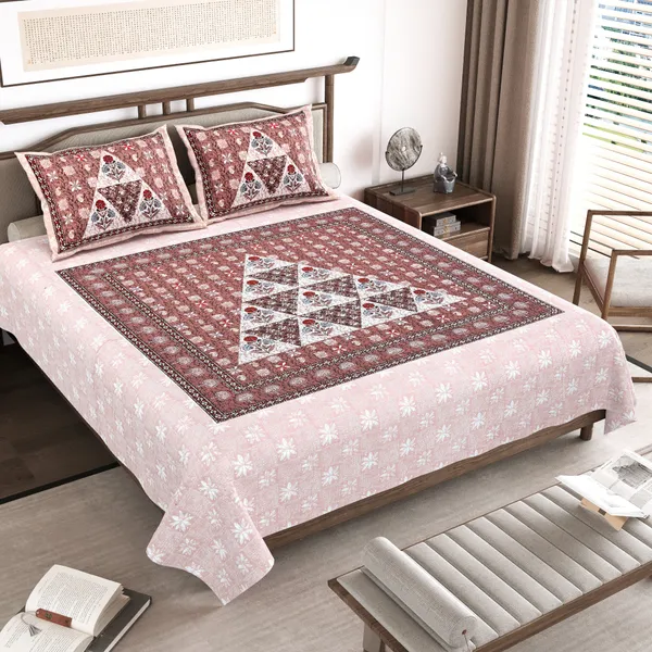 Red_Cotton__Bedsheet_For_Home_And_Decor_100_X_108_Inch