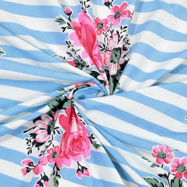 Sky_Blue_And_Pink_Cotton__Bedsheet_For_Home_And_Decor_100_X_108_Inch