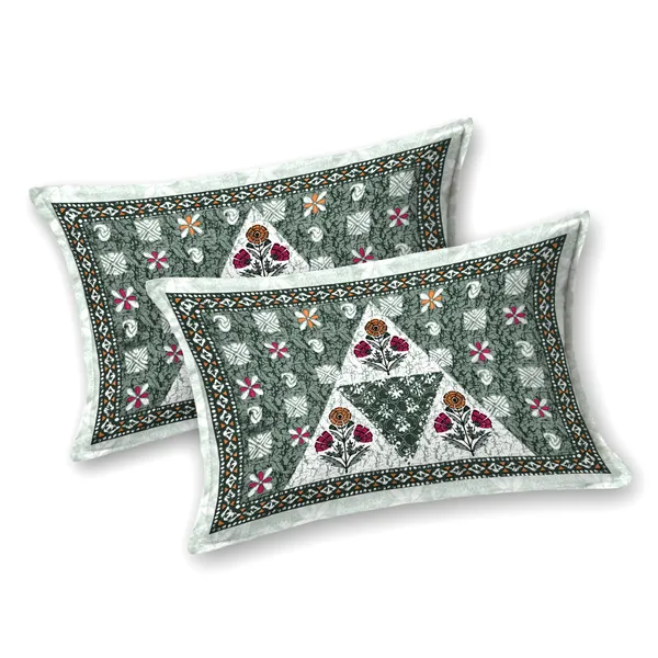 Green_Cotton__Bedsheet_For_Home_And_Decor_100_X_108_Inch