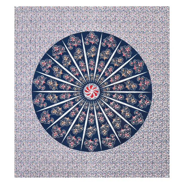 Dark_Blue__Cotton__Bedsheet_For_Home_And_Decor_100_X_108_Inch