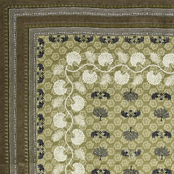 Olive_Green_Cotton__Bedsheet_For_Home_And_Decor_100_X_108_Inch