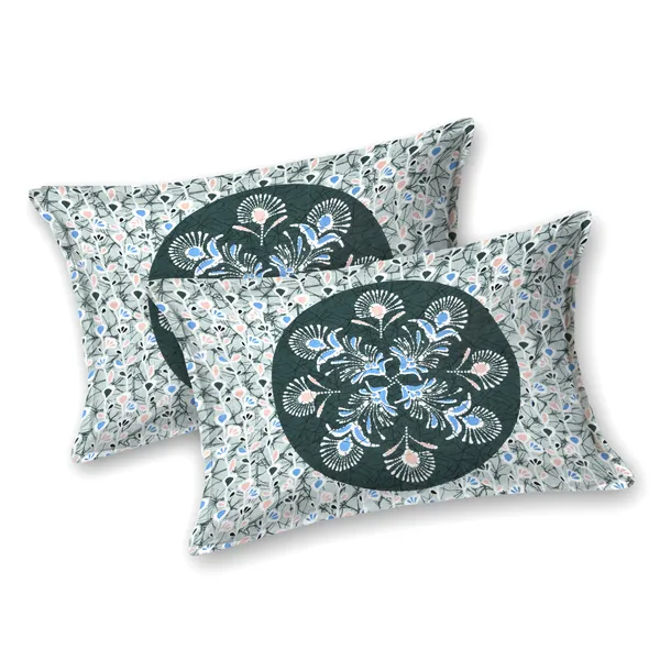 Green_Cotton__Bedsheet_For_Home_And_Decor_100_X_108_Inch