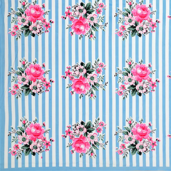 Sky_Blue_And_Pink_Cotton__Bedsheet_For_Home_And_Decor_100_X_108_Inch