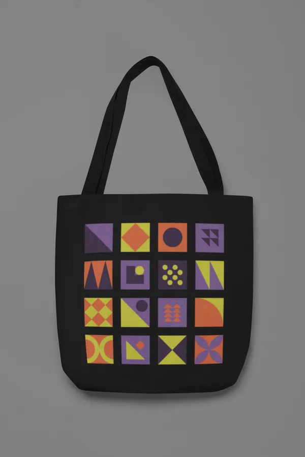 Geometric_Pattern_Tote_Bag_-_Colorful_Abstract_Design_on_Black_Canvas