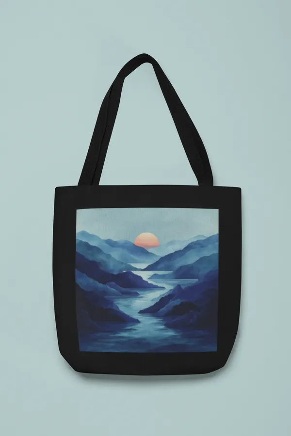 Ocean_Wave_Tote_Bag_-_Black_Canvas_with_Artistic_Blue_Seascape_Print
