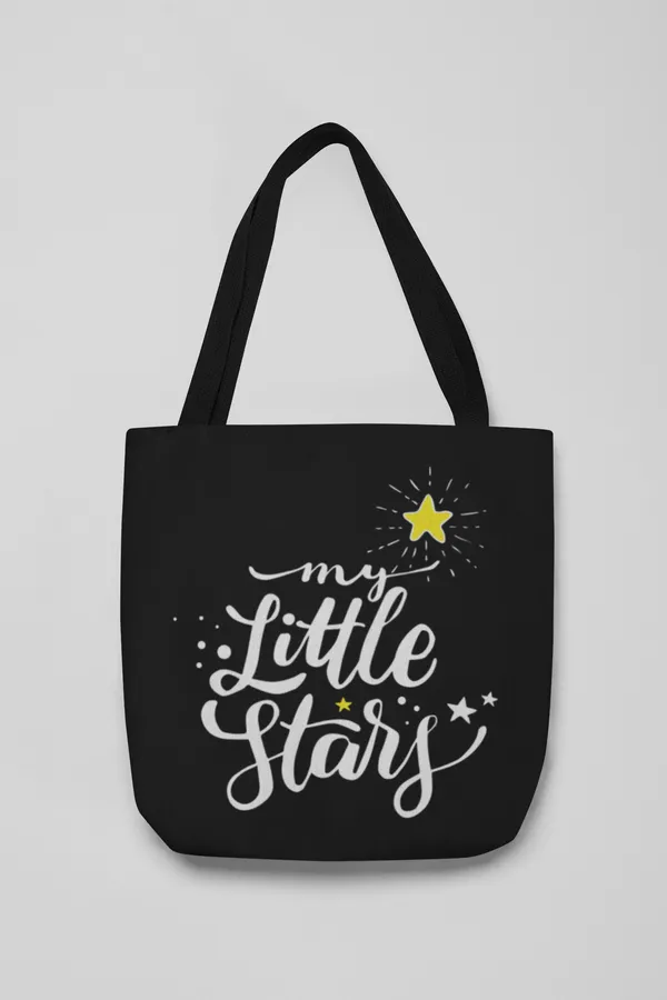 My_Little_Stars_Black_Cotton_Tote_Bag_with_Yellow_Star_Design