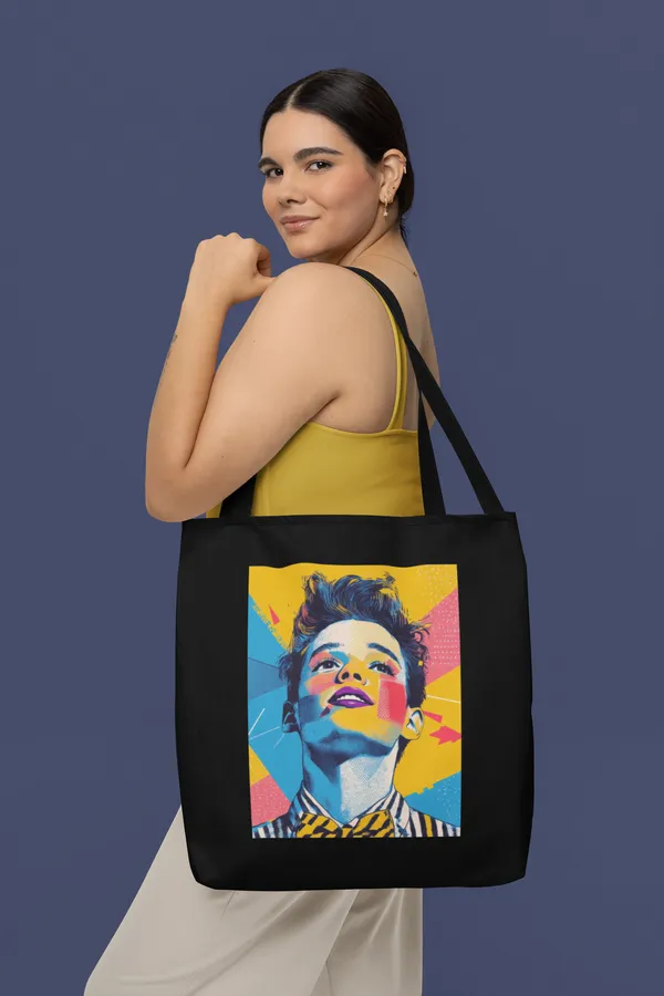 Pop_Art_Portrait_Tote_Bag_-_Black_Canvas_Shoulder_Bag_with_Colorful_Artistic_Print