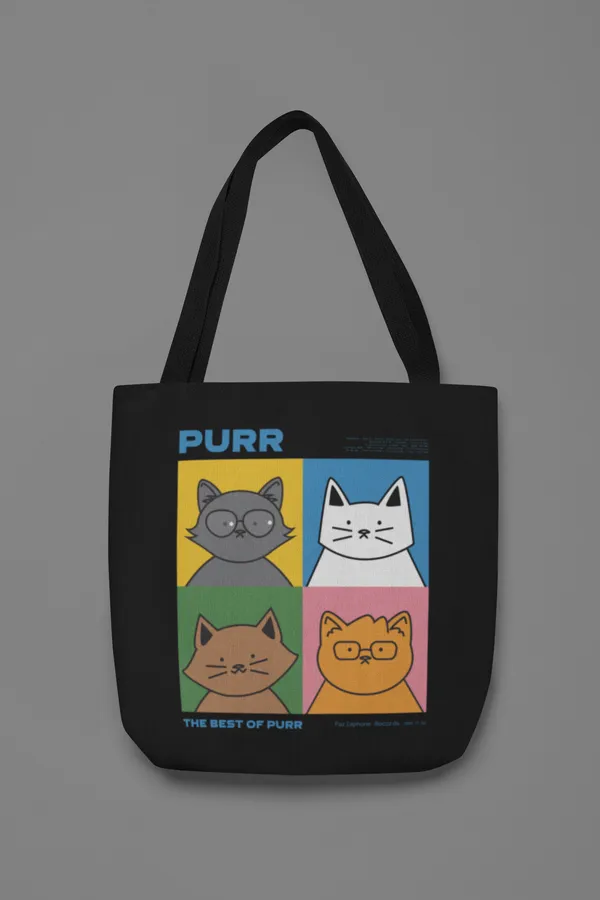 PURR_The_Best_of_Purr_Pop_Art_Cat_Tote_Bag