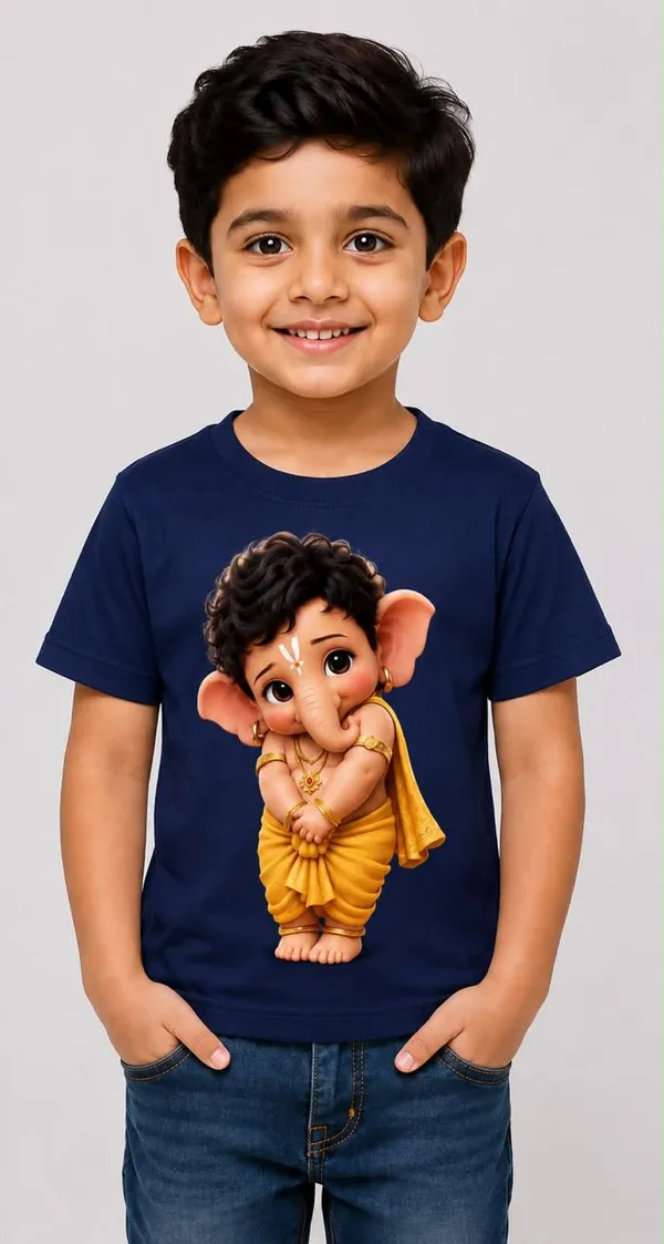 CUTE_SIDE_LOOK_GANESHA_T-SHIRT