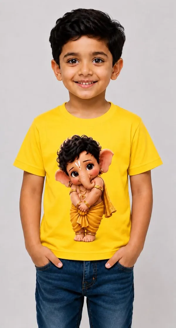 CUTE_SIDE_LOOK_GANESHA_T-SHIRT