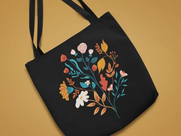 Floral_Embroidered_Black_Canvas_Tote_Bag_with_Shoulder_Straps
