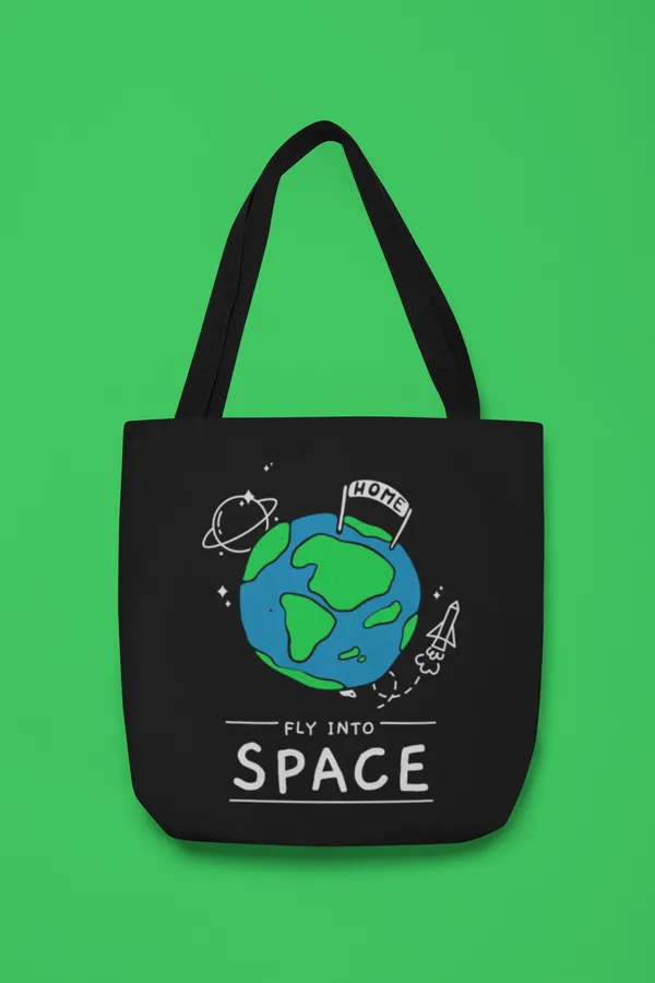 Fly_Into_Space_Earth_Tote_Bag_-_Black_Canvas_Shoulder_Bag_with_Planet_Design
