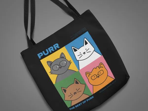 PURR_The_Best_of_Purr_Pop_Art_Cat_Tote_Bag