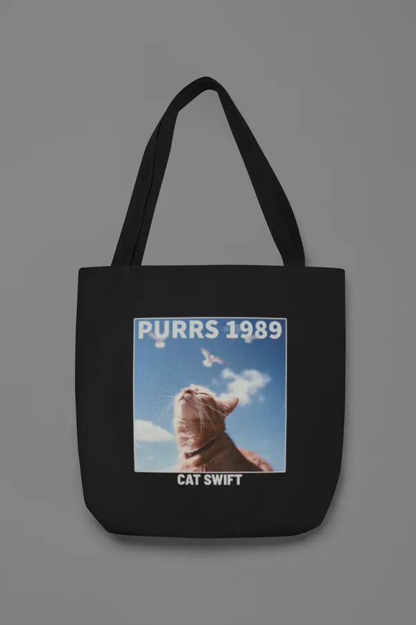 Cat_Swift_'Purrs_1989'_Black_Tote_Bag