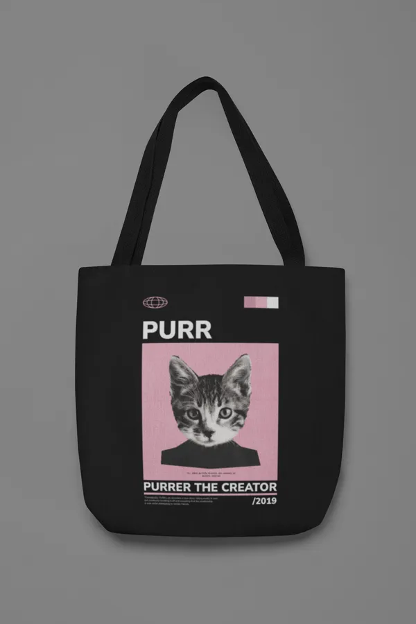 PURR_-_Purrer_The_Creator_Black_Tote_Bag_with_Kitten_Print_(2019_Edition)