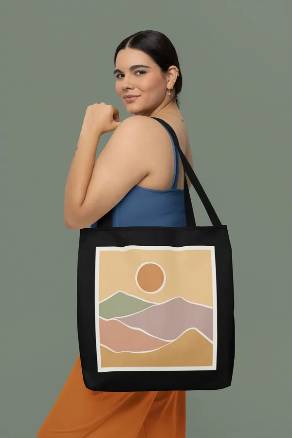 Abstract_Landscape_Tote_Bag_-_Black_Canvas_with_Artistic_Desert_Print