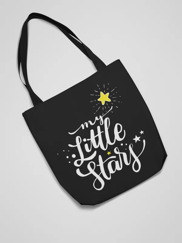 My_Little_Stars_Black_Cotton_Tote_Bag_with_Yellow_Star_Design