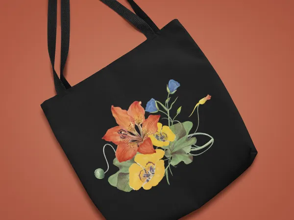 Floral_Print_Black_Tote_Bag