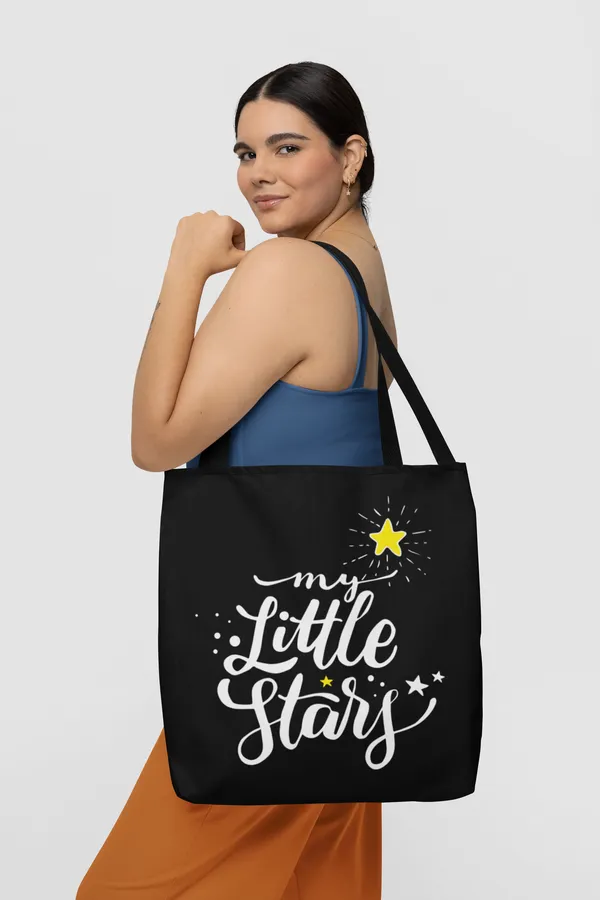 My_Little_Stars_Black_Cotton_Tote_Bag_with_Yellow_Star_Design