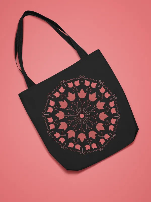 Black_Cotton_Canvas_Tote_Bag_with_Pink_Floral_Mandala_Print