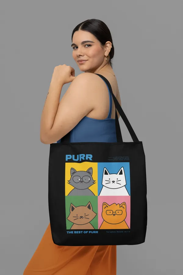 PURR_The_Best_of_Purr_Pop_Art_Cat_Tote_Bag