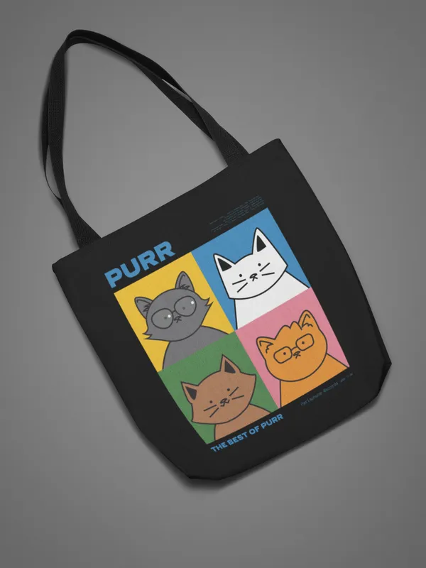 PURR_The_Best_of_Purr_Pop_Art_Cat_Tote_Bag