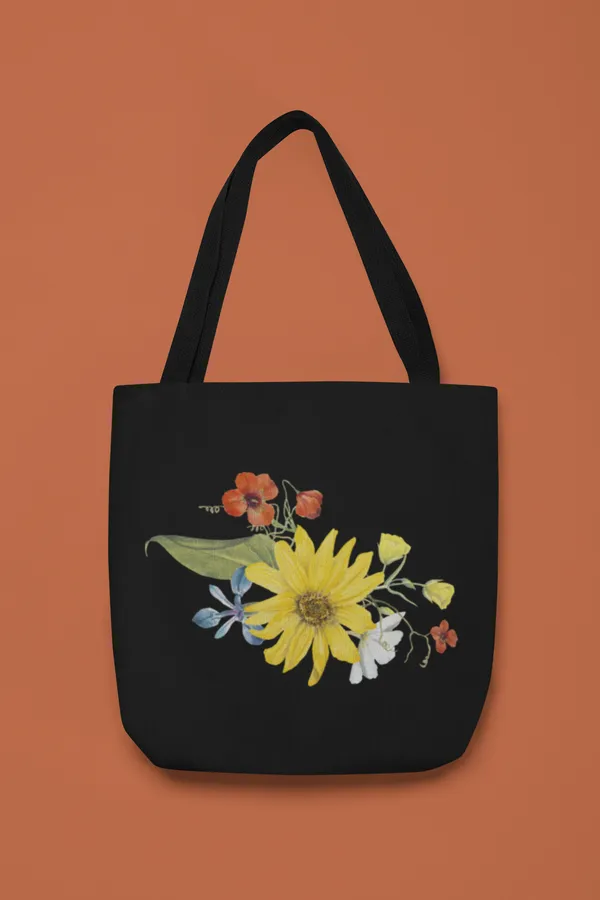 Black_Canvas_Tote_Bag_with_Floral_Print_Design