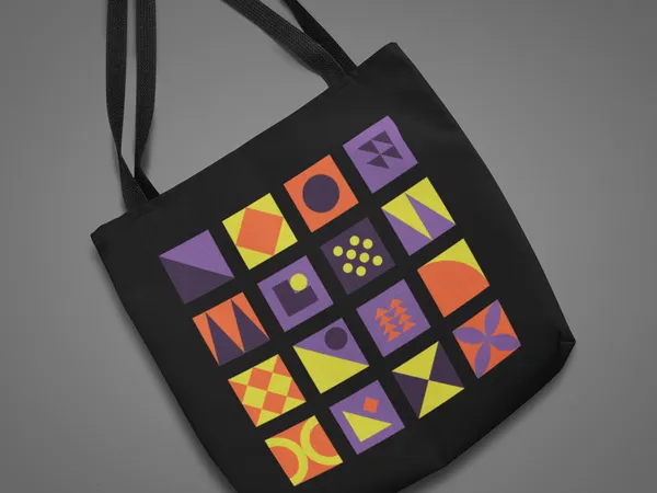 Geometric_Pattern_Tote_Bag_-_Colorful_Abstract_Design_on_Black_Canvas