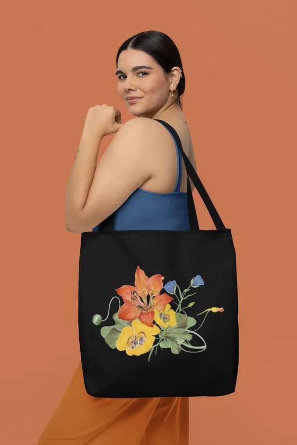 Floral_Print_Black_Tote_Bag