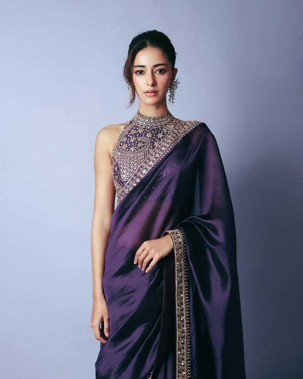 Purple_Embroidered_Saree_With_Designer_Blouse