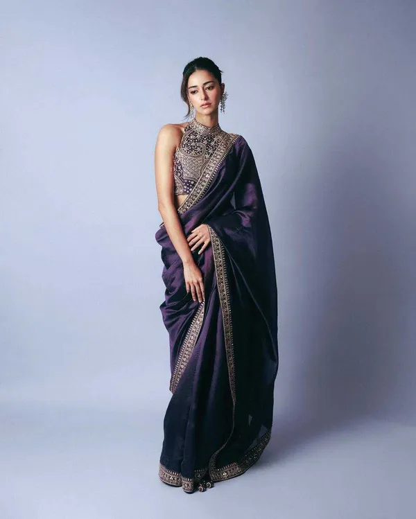 Purple_Embroidered_Saree_With_Designer_Blouse