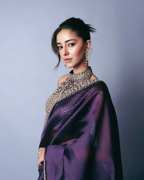 Purple_Embroidered_Saree_With_Designer_Blouse