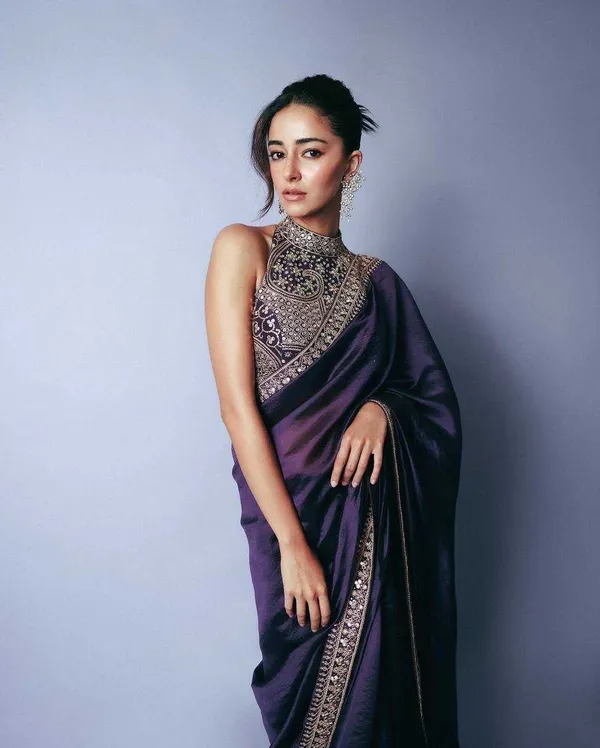 Purple_Embroidered_Saree_With_Designer_Blouse