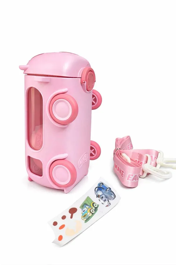 Pink_Kids_Bus_Shape_Water_Bottle_500_Ml_Plastic_Bottle_(Pack_Of_1)
