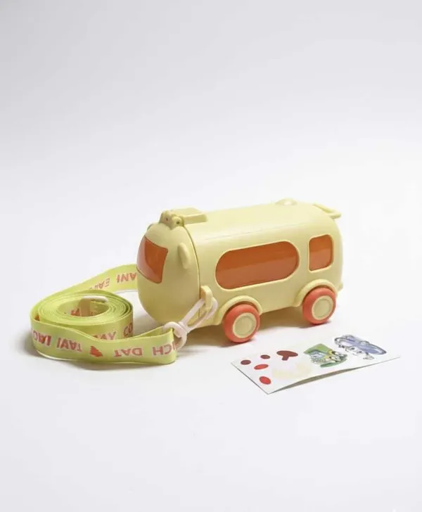 Light_Yellow_Kids_Bus_Shape_Water_Bottle_500_Ml_Plastic_Bottle_(Pack_Of_1)