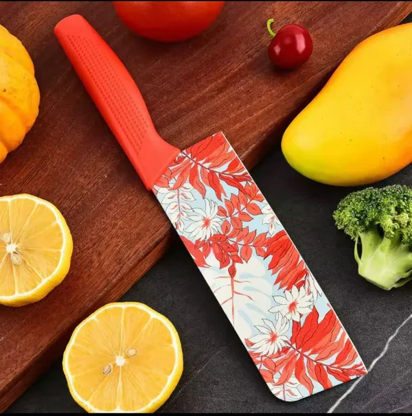 Floral_Print_Vegetable_Cleaver_Knife_—_Stainless_Steel_Blade_|_Red_Tropical_Design_|_Anti-Slip_Handle