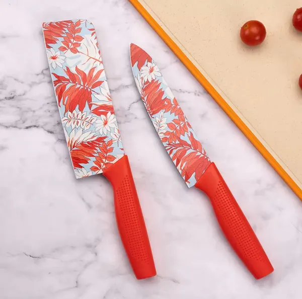 Floral_Print_Vegetable_Cleaver_Knife_—_Stainless_Steel_Blade_|_Red_Tropical_Design_|_Anti-Slip_Handle