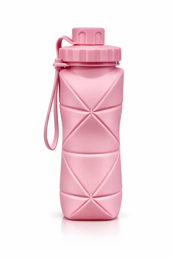 Foldable_Silicone_Water_Bottle_600ml_|_BPA_Free_Collapsible_Bottle_with_Wrist_Strap_|_Gym,_Travel,_School_Use_|_Geometric_Design