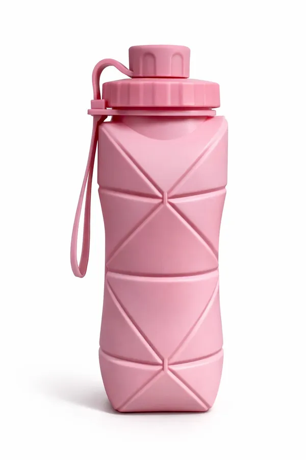 Foldable_Silicone_Water_Bottle_600ml_|_BPA_Free_Collapsible_Bottle_with_Wrist_Strap_|_Gym,_Travel,_School_Use_|_Geometric_Design