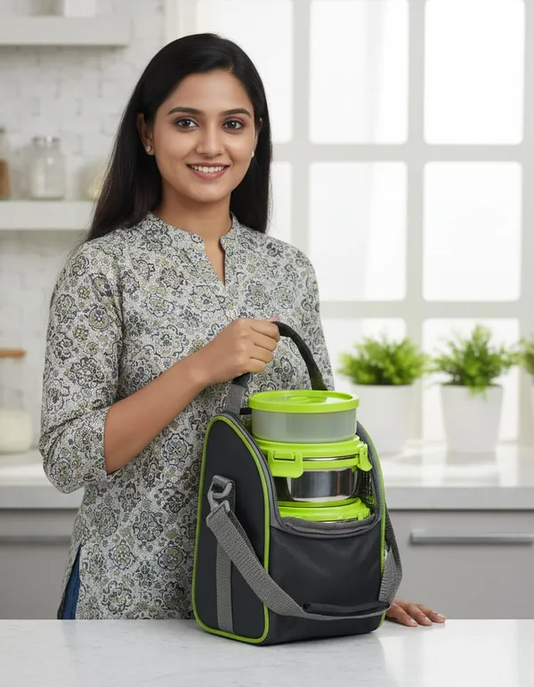 Jony_Stainless_Steel_Lunch_Box_Set_—_3_Containers_with_Clip_Lock_Lids_&_Insulated_Carry_Bag_|_Grey-Green