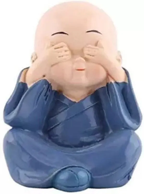 Multicolor_Polyresin_Soniya_Handcrafted_Baby_Monk_Buddha_Pack_Of_4_Statue_Decorative_Showpiece_-_4_Cm