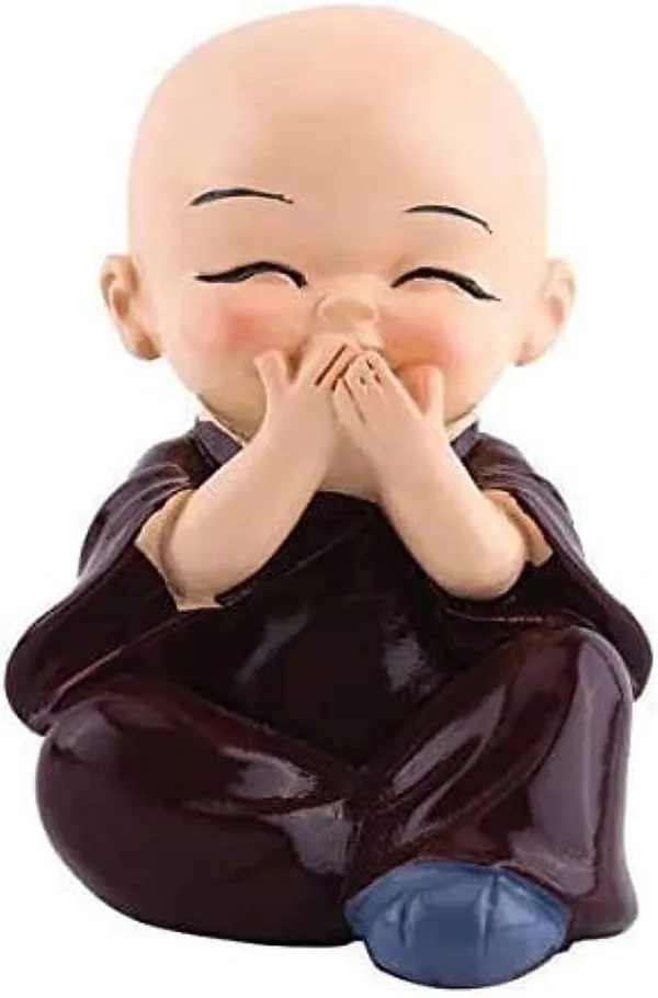 Multicolor_Polyresin_Soniya_Handcrafted_Baby_Monk_Buddha_Pack_Of_4_Statue_Decorative_Showpiece_-_4_Cm